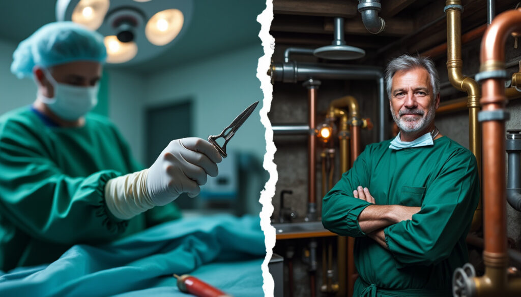 découvrez la vie fascinante du dr grimaud, un professionnel hors du commun, partagé entre sa passion pour la chirurgie et son expertise en plomberie. un portrait inattendu d'une dualité remarquable.